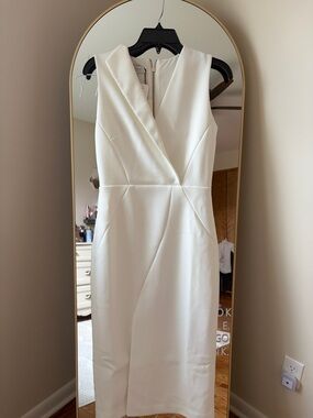NWT: Ted Baker White Sleeveless Sheath Dress